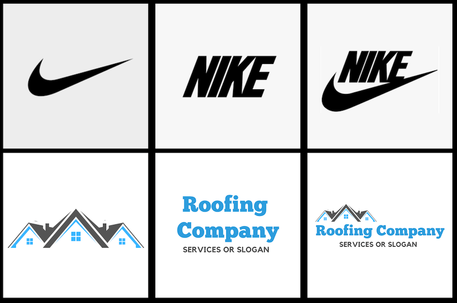 roofing company logo comparison